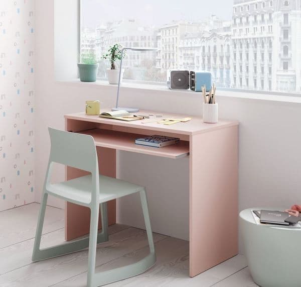 Cotton Candy Pink Small Computer Desk