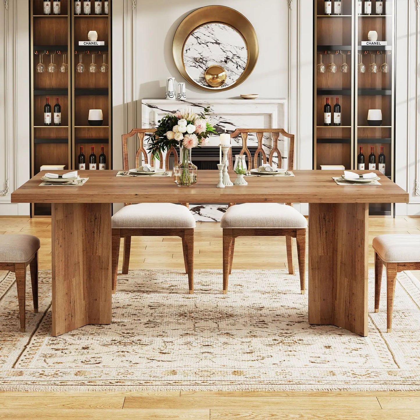 Farmena Walnut theme farmhouse Dining Table