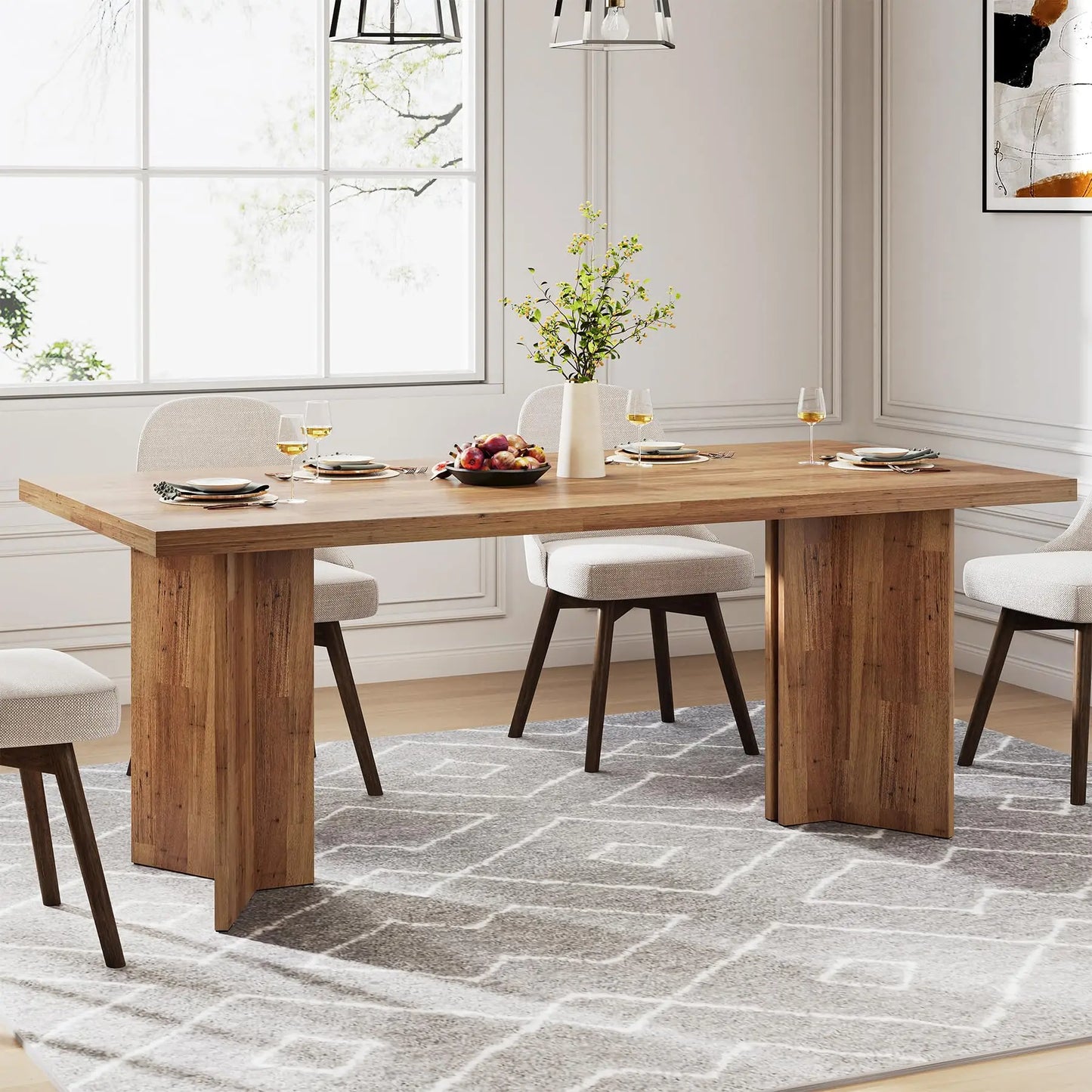 Farmena Dining room with a wooden table