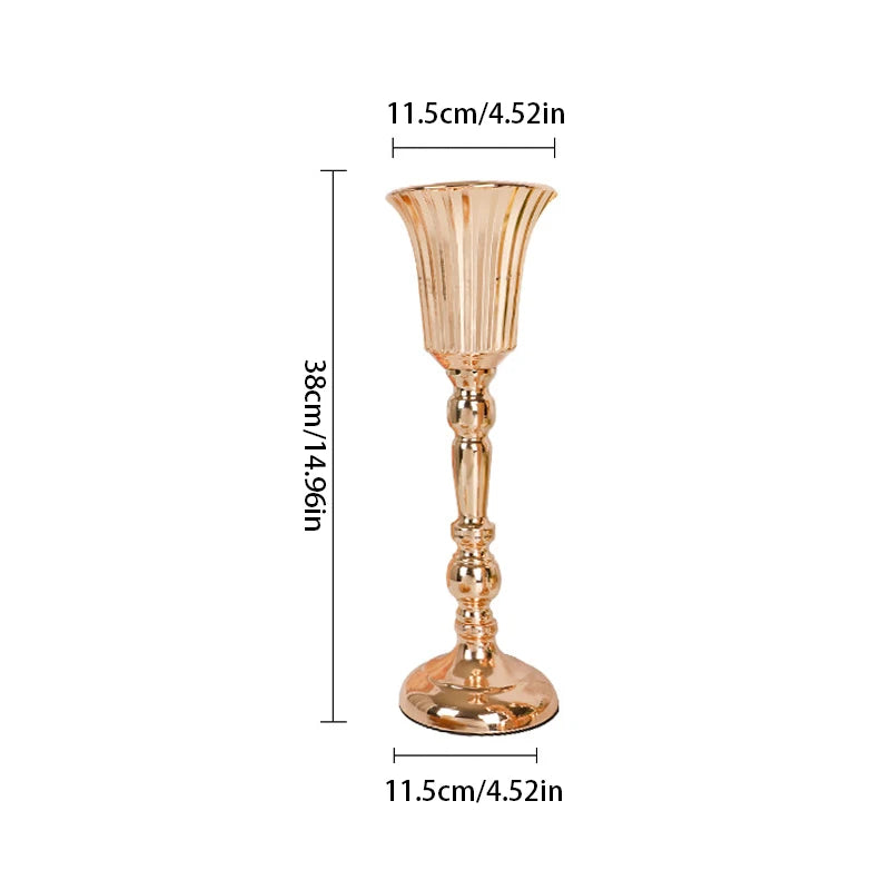 Golden flute vase 38cm