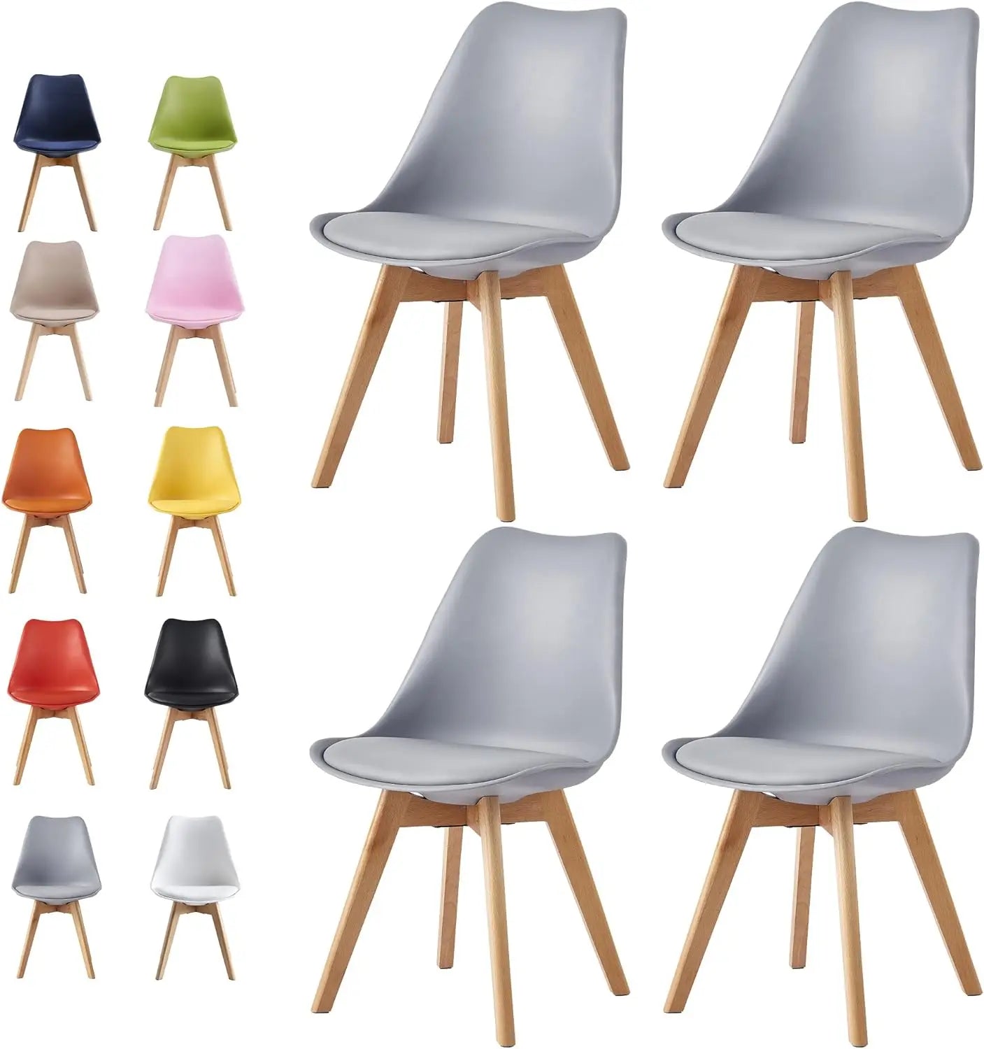 Grey Retro Dining Chairs set of 4