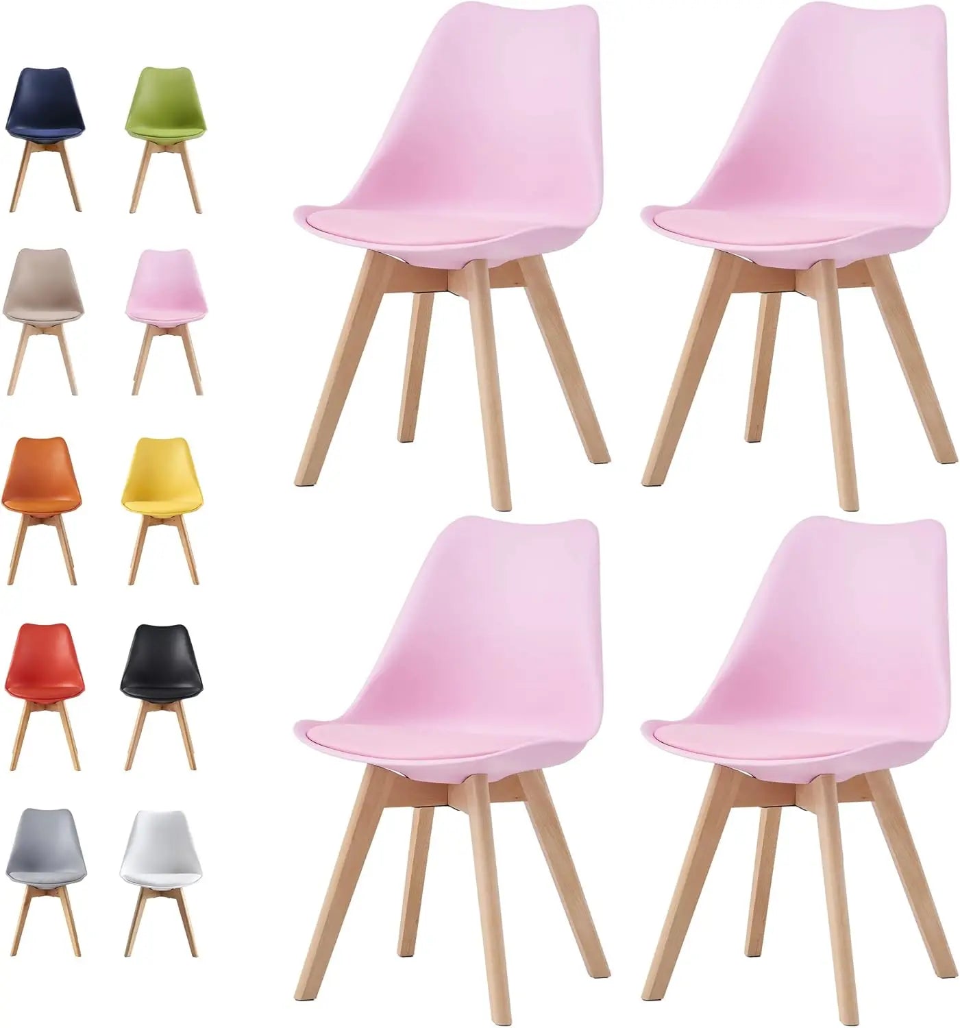 Pink Retro Dining Chairs set of 4