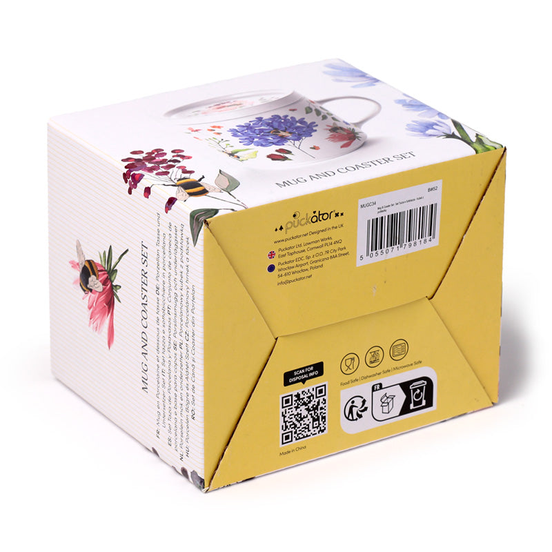 Porcelain Mug & Coaster Lid Set - Nectar Meadows
