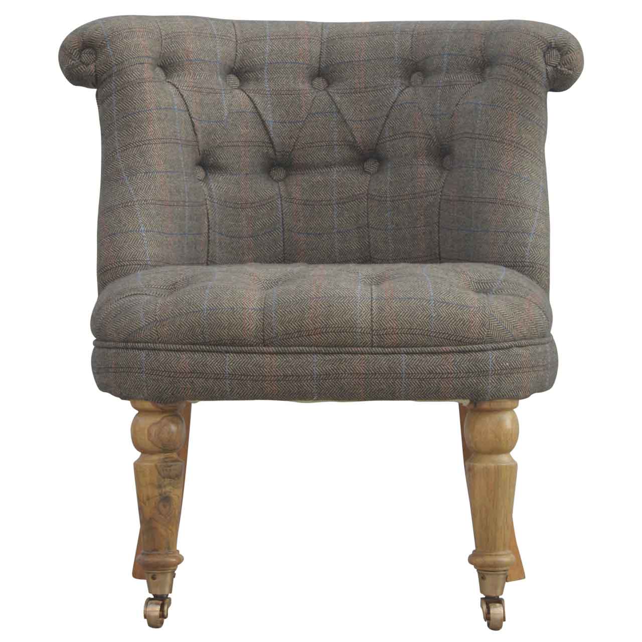 Small Tweed Accent Chair
