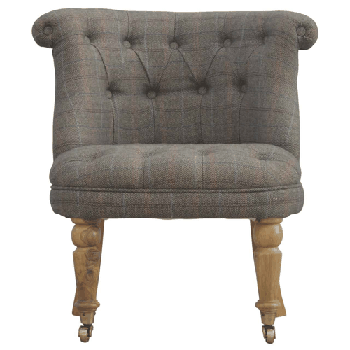 Small Tweed Accent Chair