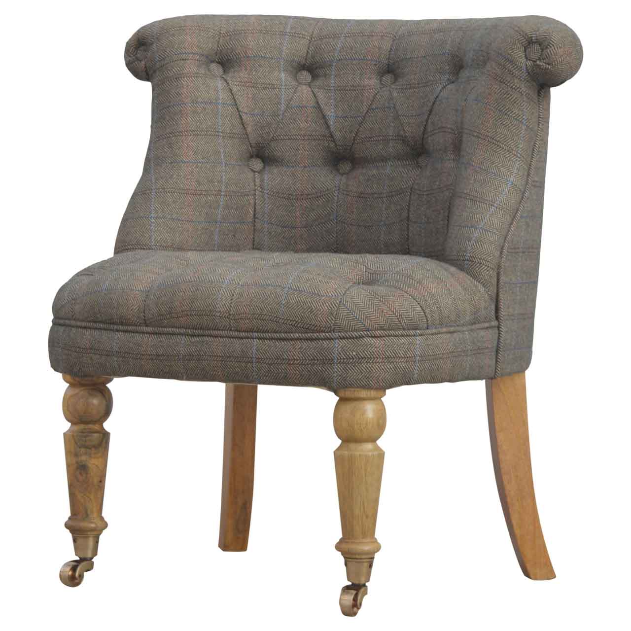 Small Tweed Accent Chair