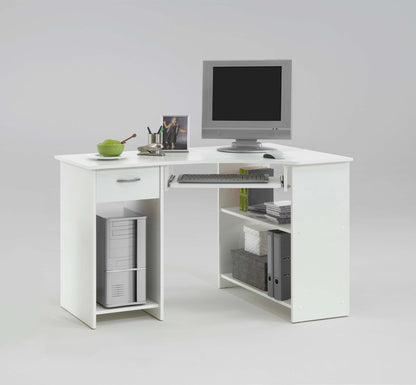 Artic White Office Corner Desk by Amos