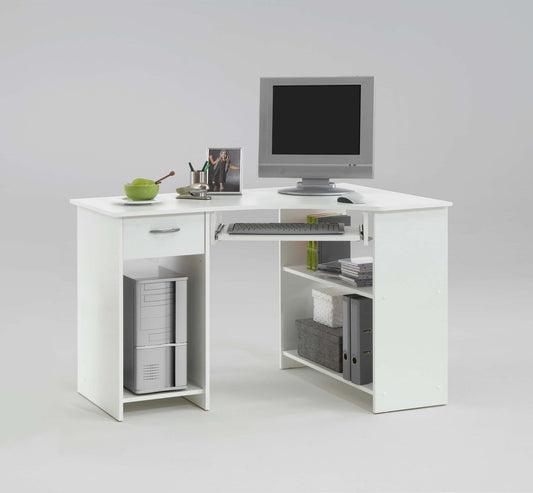 Artic White Office Corner Desk by Amos