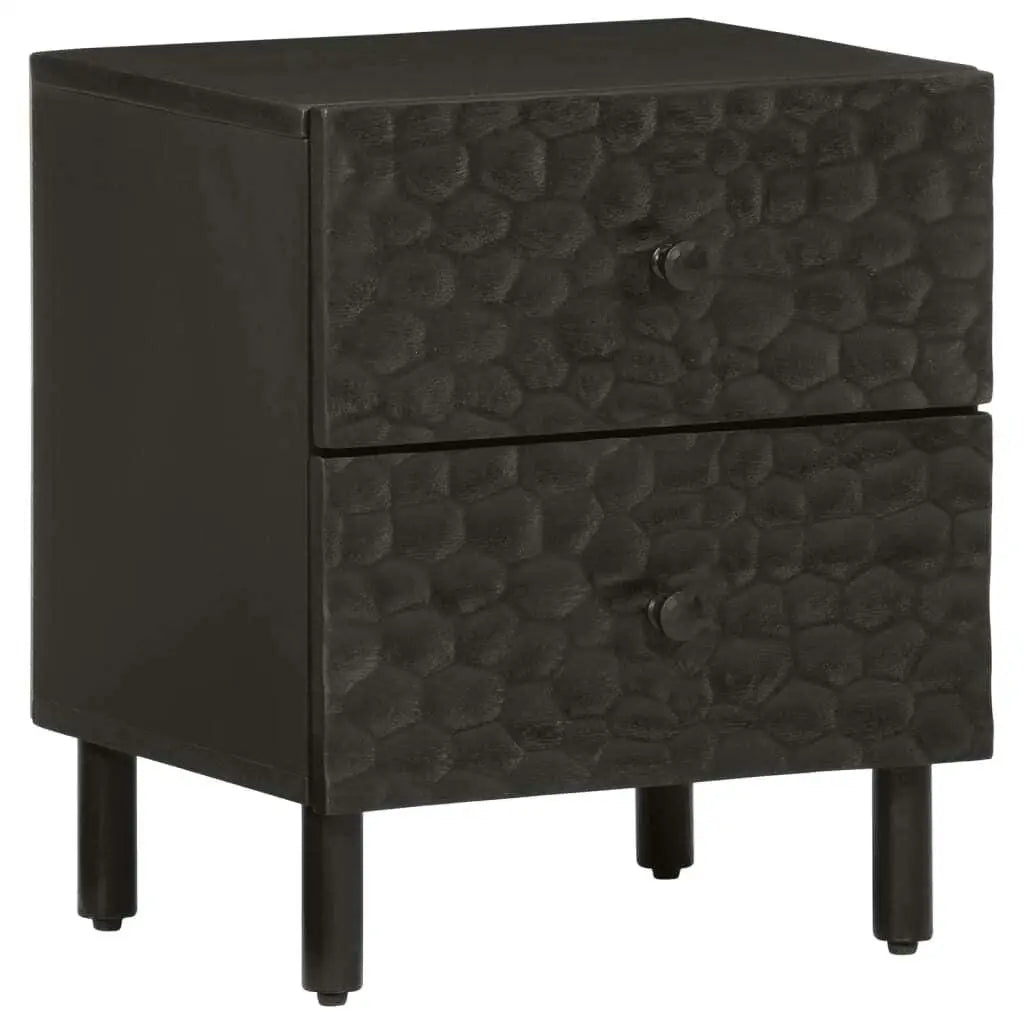 Black Mango wood bedside cabinet