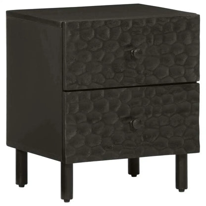 Black Mango wood bedside cabinet