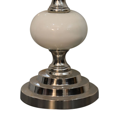 Closeup of white bubble decorative candle holder