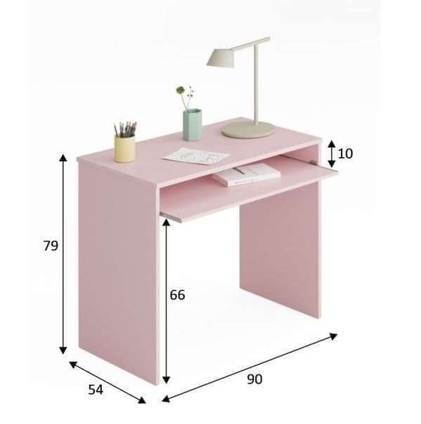 Cotton Candy Pink Small Computer Desk