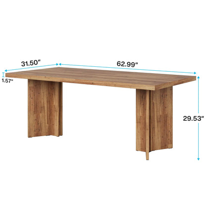 Farmena Wooden table with dimensions labeled on a white background