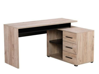 Corner Desk with Drawers in a oak effect