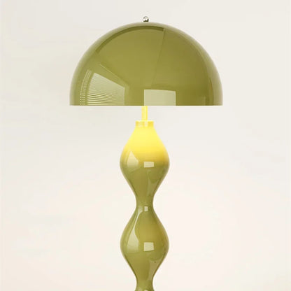 Scandi Mushroom LED Floor Lamp for Living Room Bedroom in lime green