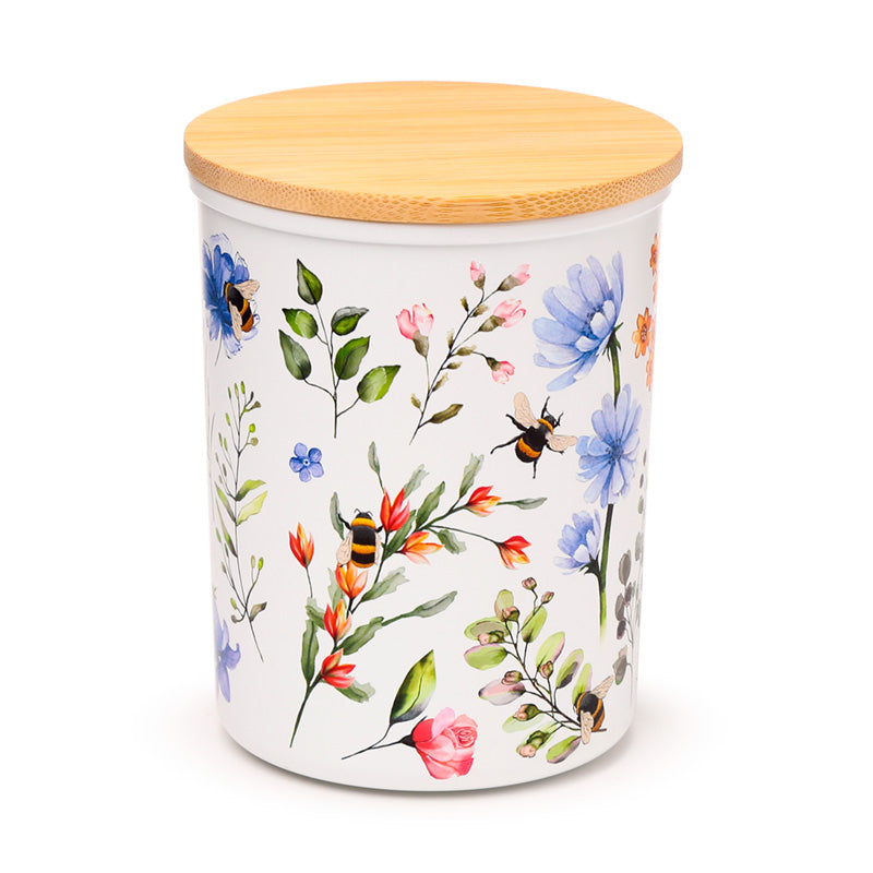 nectar meadows storage jar with bamboo lid