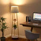 Office Warm Modern Luvodi Tiered Tripod Shelf Floor Lamp 