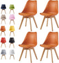 Orange Retro Dining Chairs set of 4 