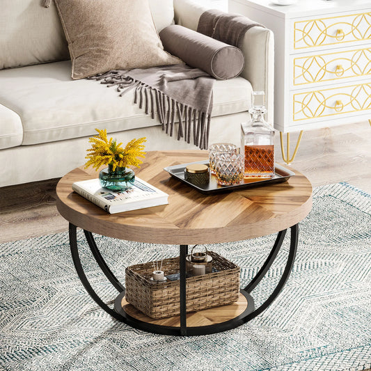 Riota Rustic Wooden Coffee Table