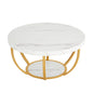 Riota White with gold frame Coffe Table 