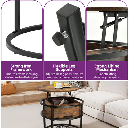 Round Coffee Table With Storage