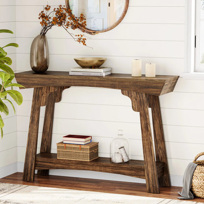 Tribesigns 2-Tier Entryway Table with Storage Shelf