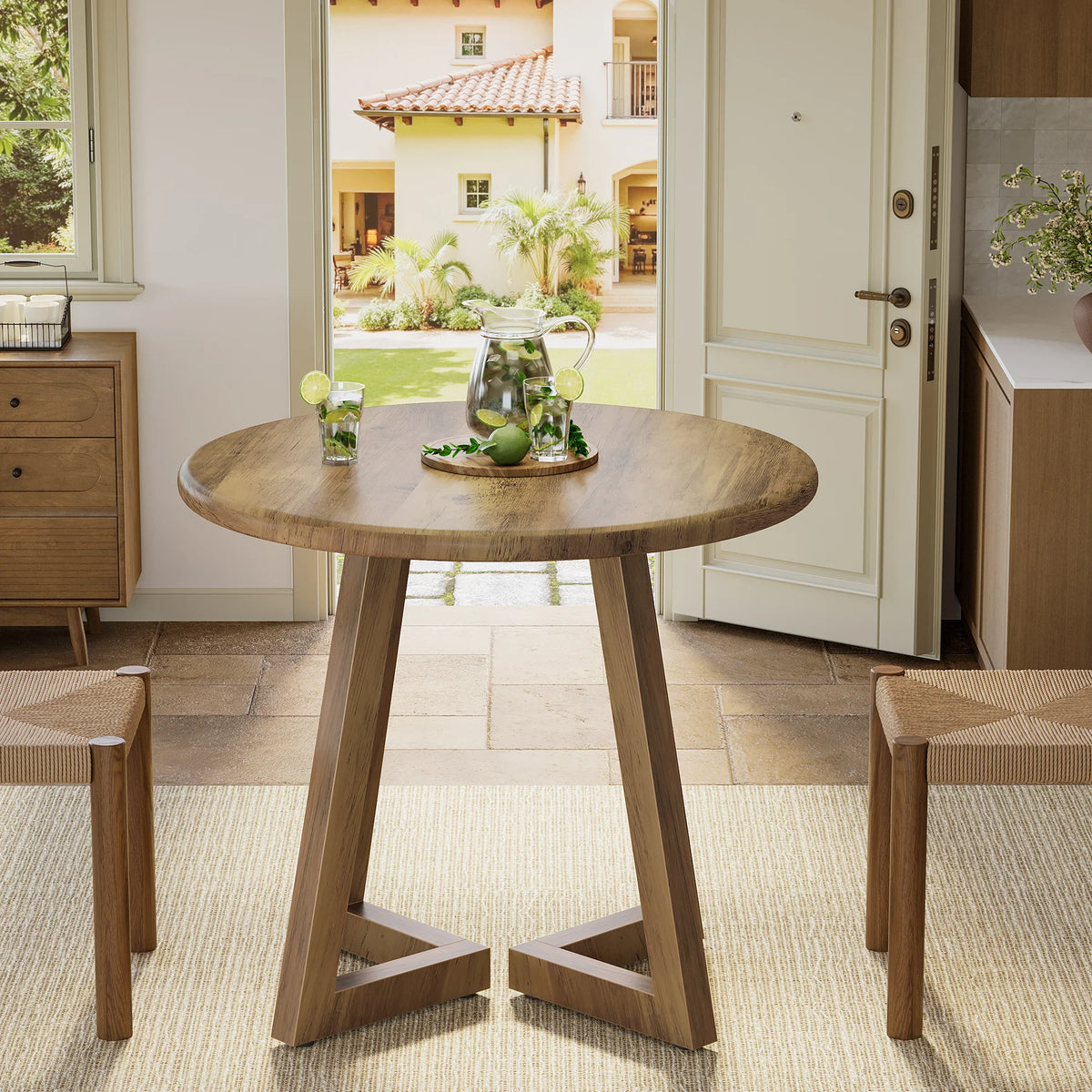 Tribesigns Small Round Dining Table for 2-4 People