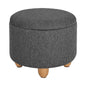 Round Storage Stool Footstool Side Table