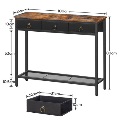 Hoobro Console table with dimensions 
