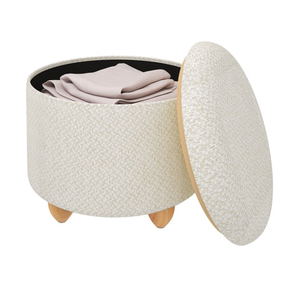 Round Storage Stool Footstool Side Table