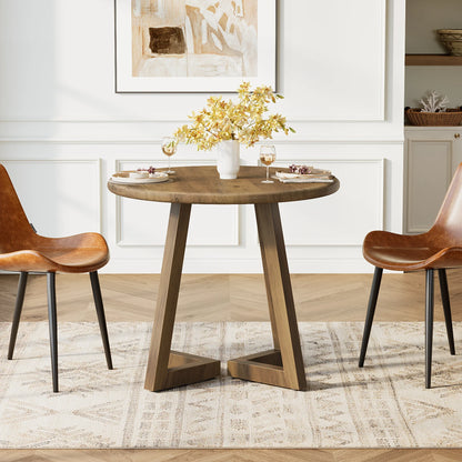 Tribesigns Small Round Dining Table for 2-4 People