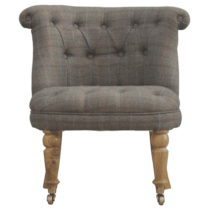 Small Tweed Accent Chair