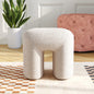 Teddy Bear Fur Ottoman – Stylish White Footrest & Extra Seating