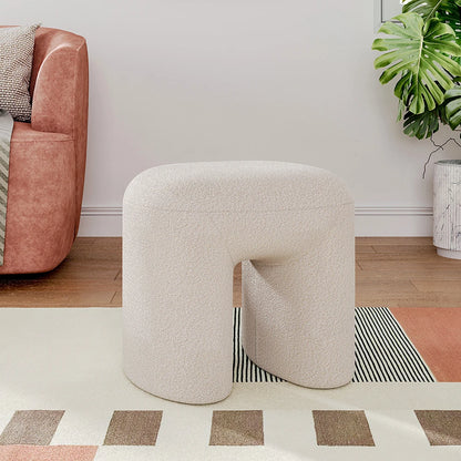 Teddy Bear Fur Ottoman footrest seating
