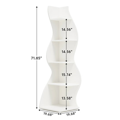 Tribesigns Corner Shelf Modern 5-Tier Wall Corner Bookshelf Sturdy Board measurements