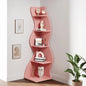 Tribesigns Corner Shelf Modern 5-Tier Wall Corner Bookshelf pink