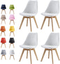 White Retro Dining Chairs set of 4 