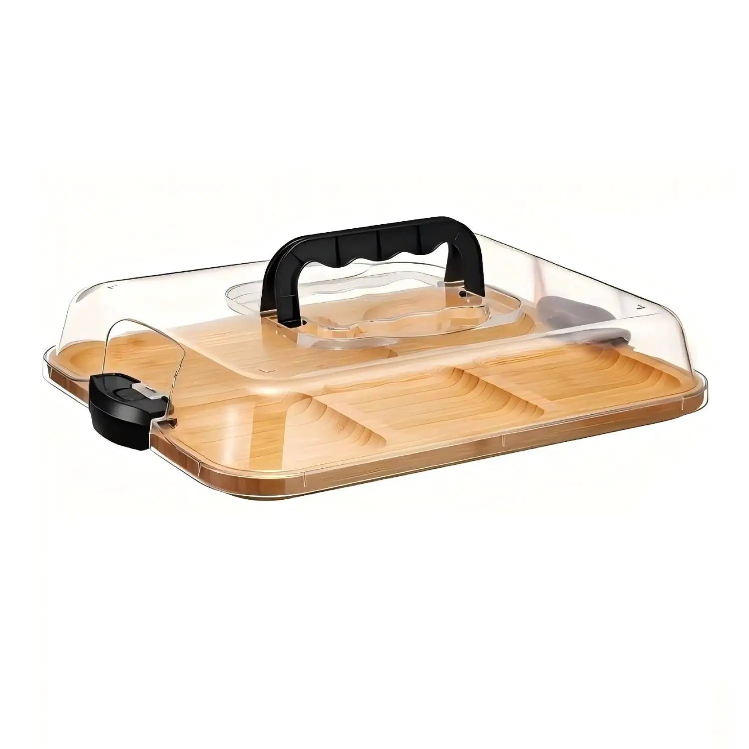 Wooden Serving tray display carry case