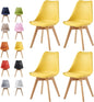 Yellow Retro Dining Chairs set of 4 