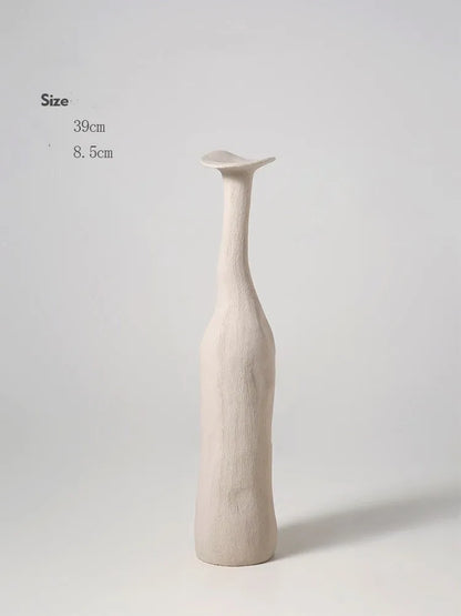 white clay vase Morandi Nordic Vase